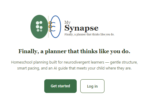 MySynapse, a homeschool planning platform now live on Vercel and Supabase